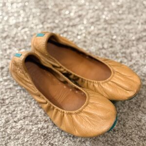Tieks Tan Leather Ballet Flats